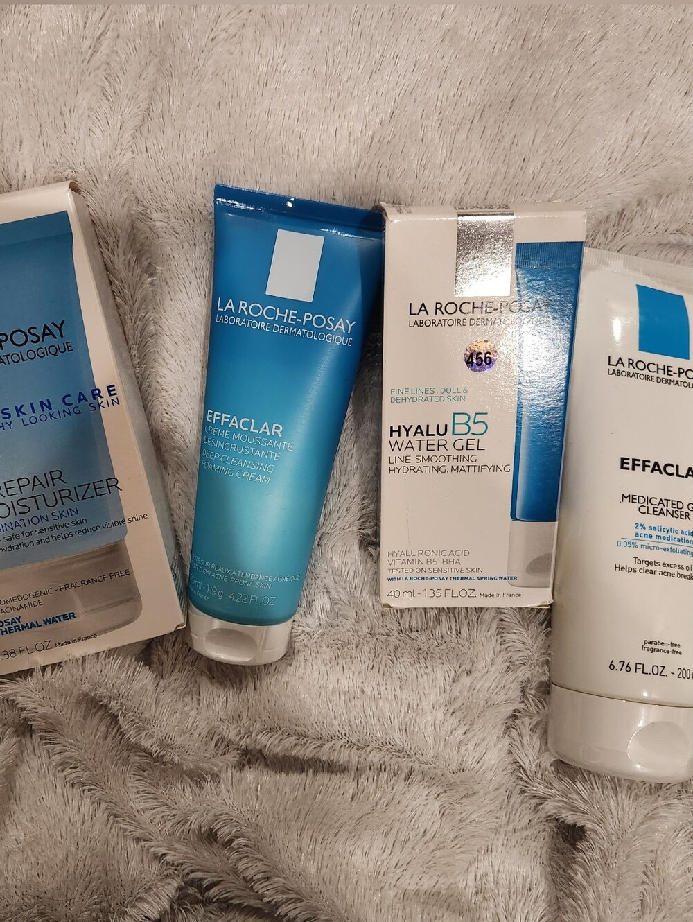 La ROCHE-Posay Bundle Of 4 Skincare B5,Effaclar,Matte Moisturizer